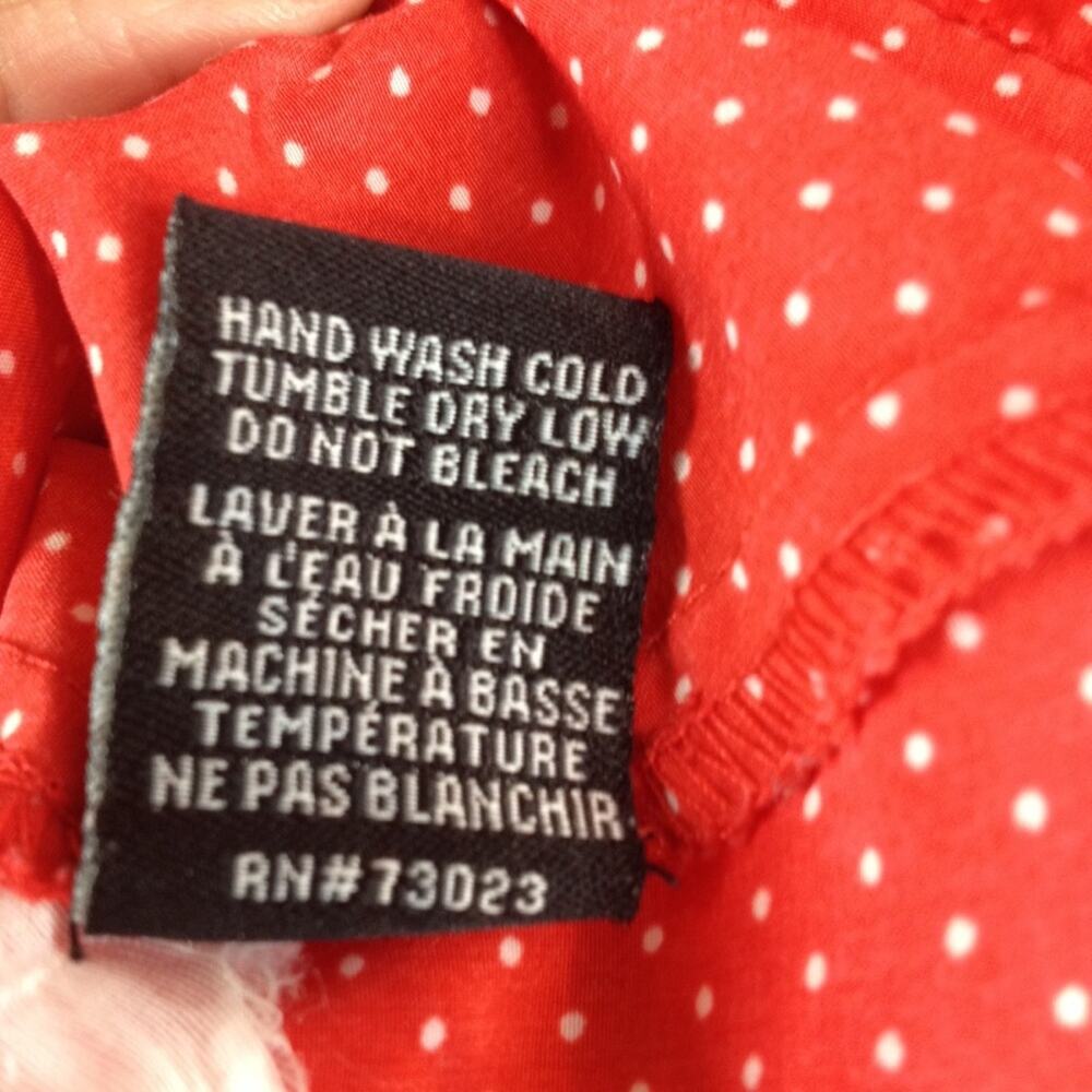 UK2LA Polka Dot Shirt Sleeveless Blouse Red Large - Picture 5 of 8